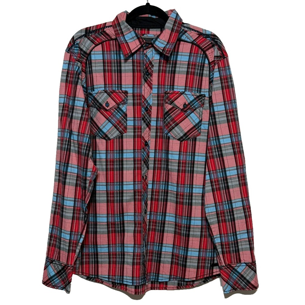 Buckle Black Classic Button Up Shirt Mens Large Western Heritage Streetwear‎